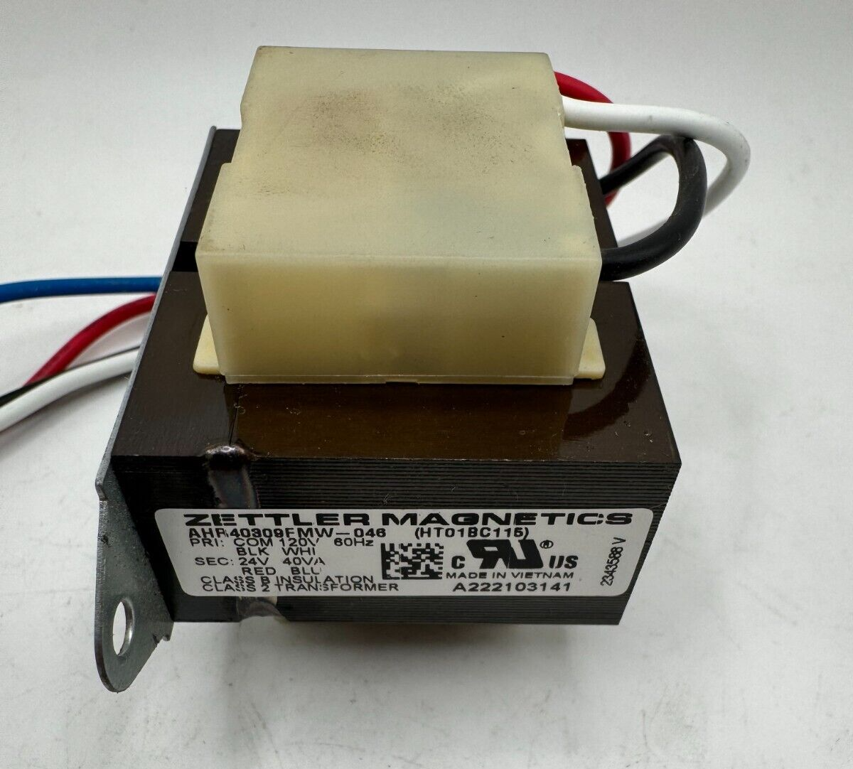 Zettler Carrier Furnace Transformer AHR40309FMW-046