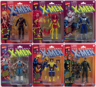 Marvel Legends Uncanny X-Men Retro 6'' Set of 6 Figures Phoenix Spiral Wolverine