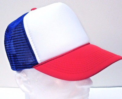 STRANGER THINGS Red White Blue Hat Trucker Cap 80s Adjustable Mesh Dustin