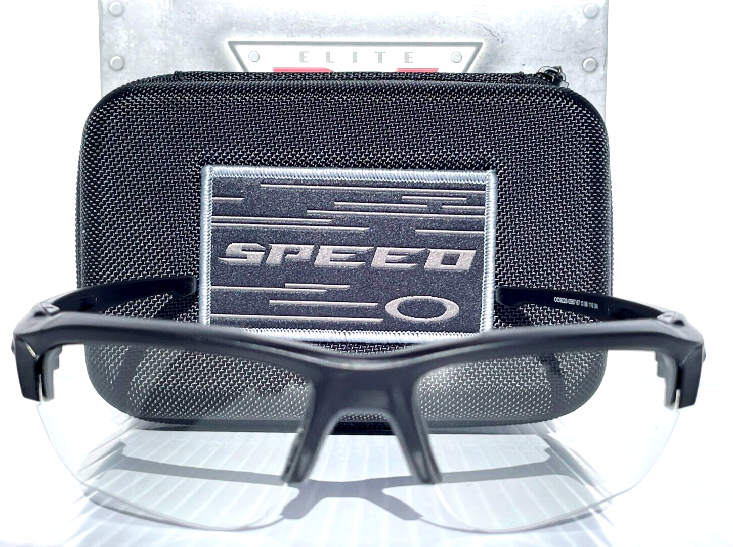 Pre-owned Oakley Si Speed Jacket Matte Black Frame Clear Tr22/tr45 Lens Sunglass 9228-05