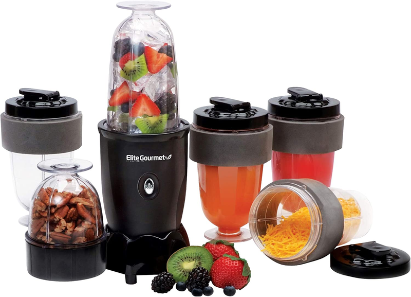 Elite Gourmet EPB-1800 17-Piece Personal Drink Mixer Blender, Sports Blender 16