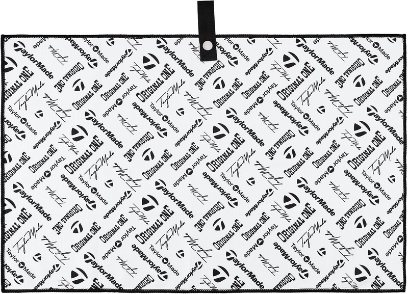 Taylormade Golf Logo Microfiber CART Towel, Black, 15