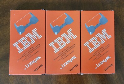 Lot of 3 - Genuine IBM Lexmark 1337765 Easystrike Lift Off Tape Cassette - New