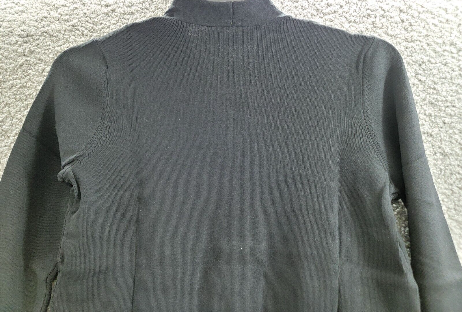 Kasper Open-Front Long-Sleeve Sweater Women's XS Black Solid Pull On Closure - Picture 11 of 17