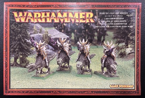 Warhammer Dark Elves ミニチュアセット Warhammer Dark Elf Black Guard Sealed NIB OOP Metal Pewter