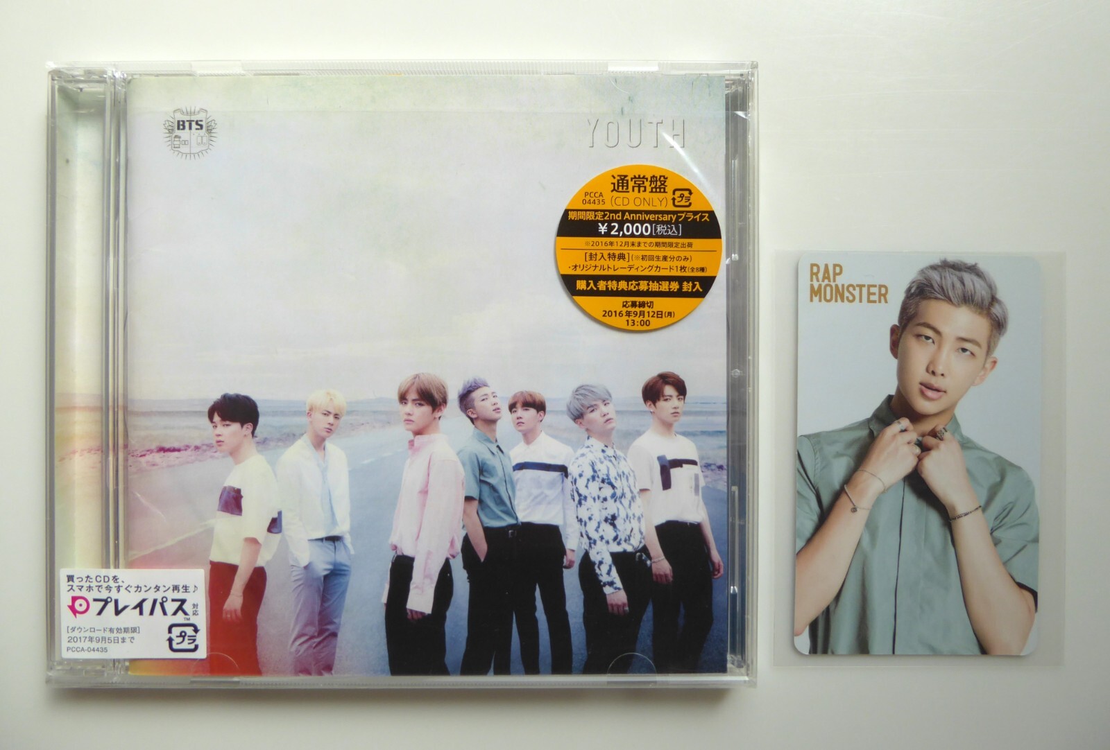 BTS Bangtan Boys YOUTH 2nd Album CD + RM Official Photo Card