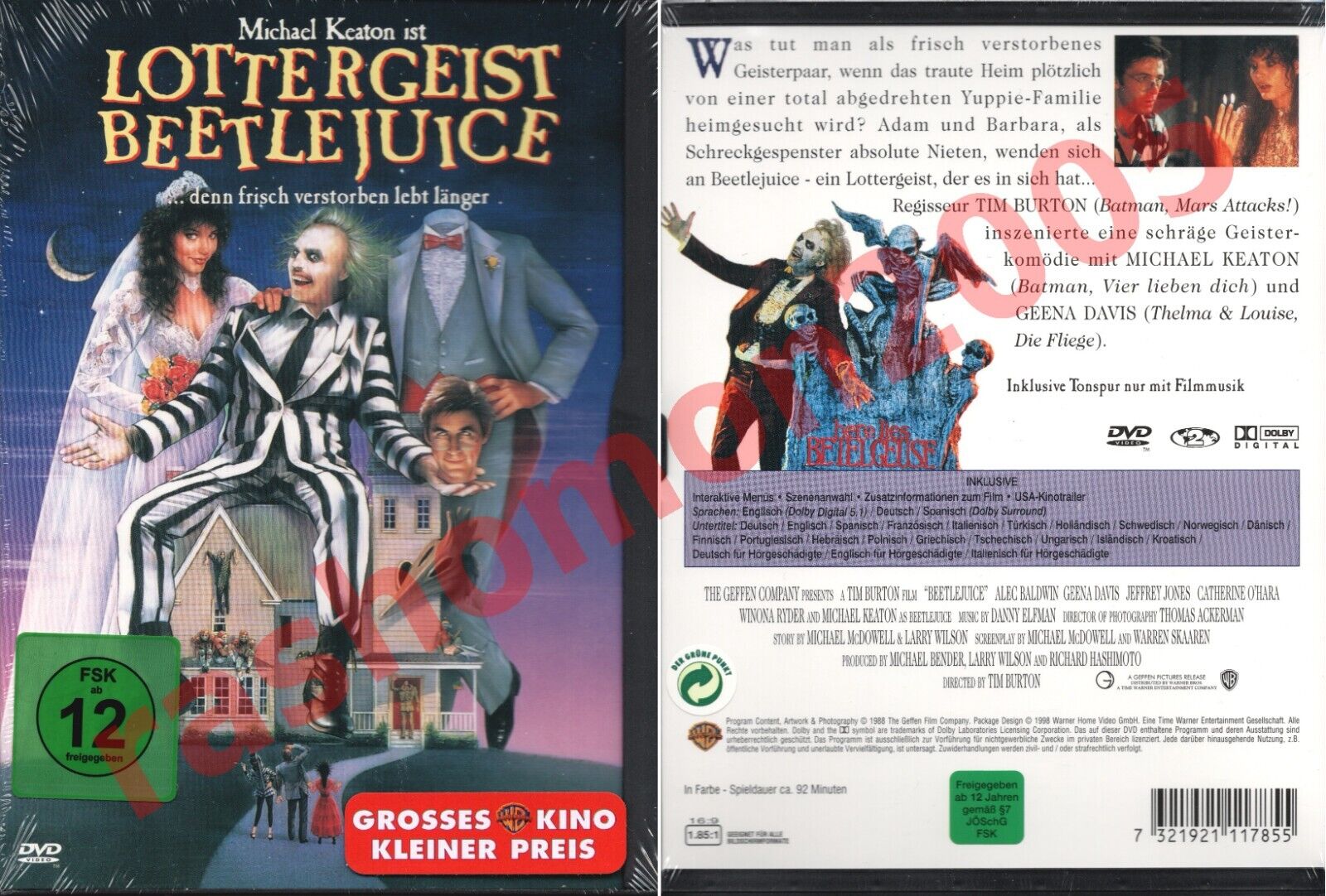 DVD LOTTERGEIST BEETLEJUICE 1988 Michael Keaton Erstauflage Rarität Snapper NEU DVD LOTTERGEIST BEETLEJUICE 1988 Michael Keaton Erstauflage Rarität Snapper NEU