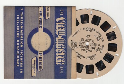 Glacier Nat'l Park Montana 1940's View-Master Single Reel 47