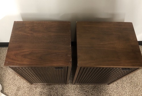 RARE ALTEC LANSING 890c BOLERO Speakers With Vintage Speakers Stands Made In USA