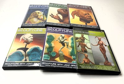 Sculpture with John Brown Gnomon Workshop Parts 1-6 DVD Video SET
