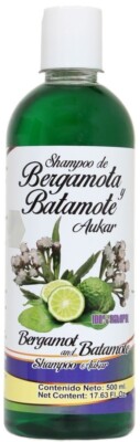 Shampoo de Bergamota y Batamote Aukar 500 ml 16.9 Fl oz Hair Growth, Strong Hair