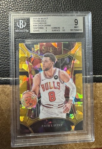 2023-24 Panini Select #356 Zach Lavine Gold Cracked Ice