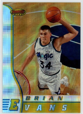 1996 Bowman's Best #R19 Brian Evans Atomic Refractor Rookie RC Orlando Magic