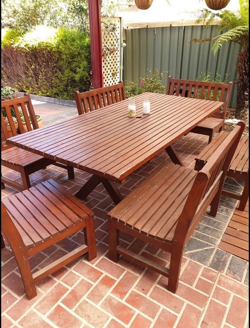 Wooden Outdoor table and chair set | Outdoor Dining Furniture | Gumtree
