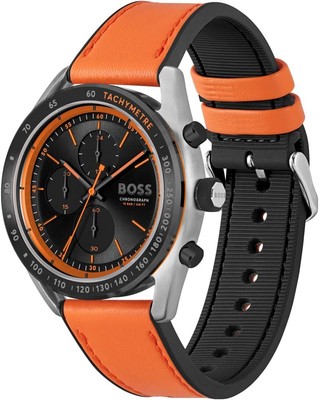 Pre-owned Hugo Boss Orange Mens Chronograph Watch Centre Court 1514025