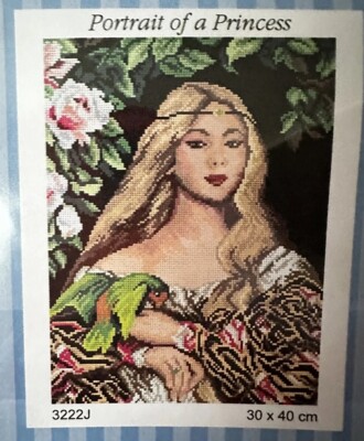needlepoin tapestry gobelin  princess Orchidea 3222 canvas only 30x40 cm