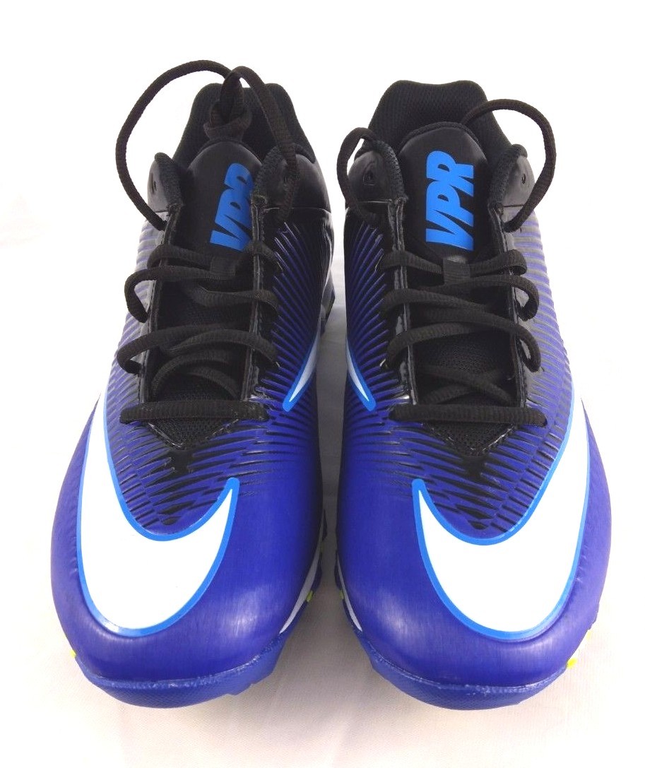 Nike mens vapor Shark 2 Fastflex cleats Blue White Black 833391400 Size 10.5