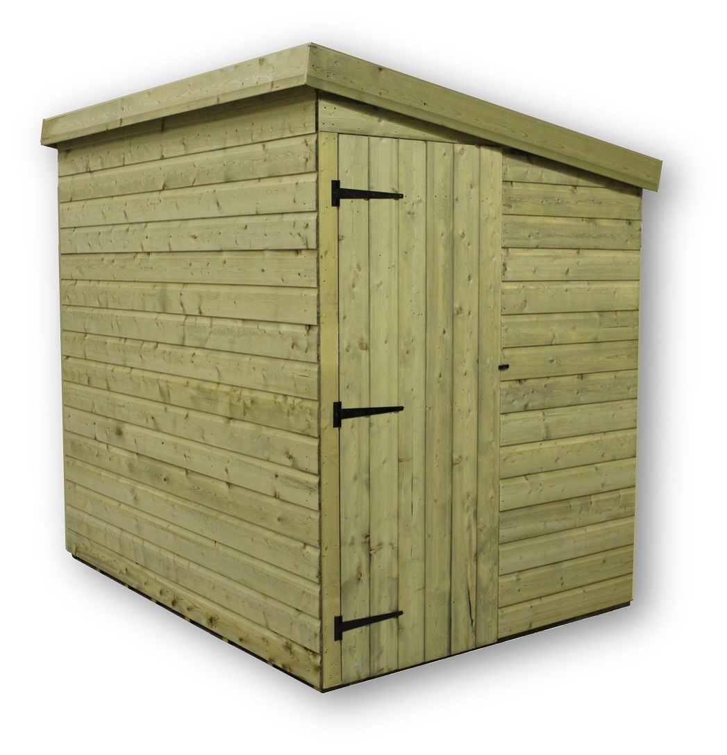 9X5 GARDEN SHED SHIPLAP PENT ROOF TANALISED PRESSURE 