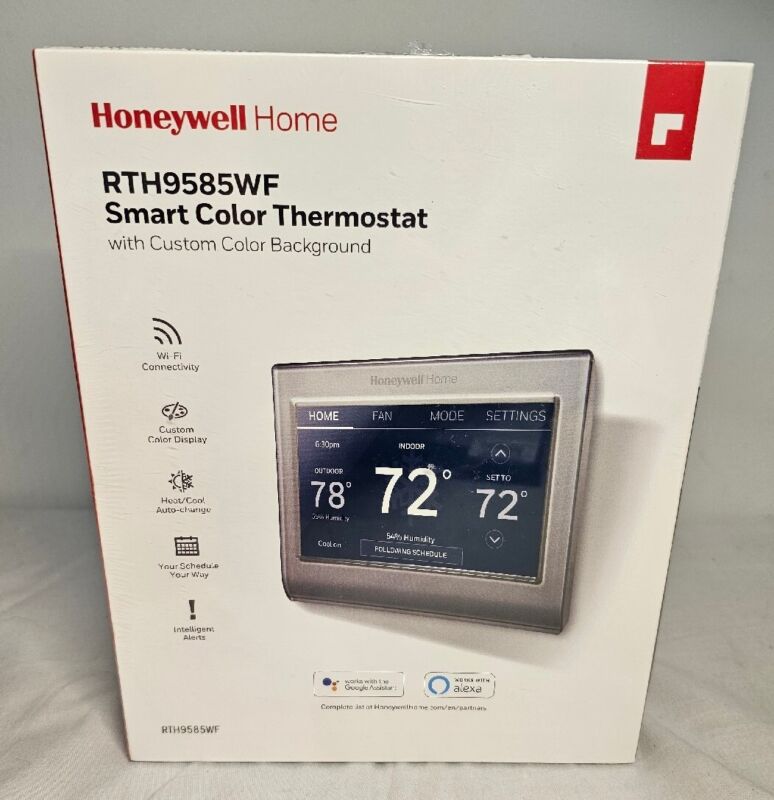 Honeywell Home RTH9585WF1004 Wi-Fi Smart Color Thermostat, 7 Day Programmable