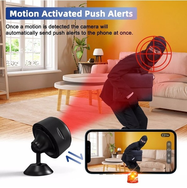 Wireless 1080P WiFi IP Camera Mini Security Spy Hidden Cam with Audio Live Feed - Image 19