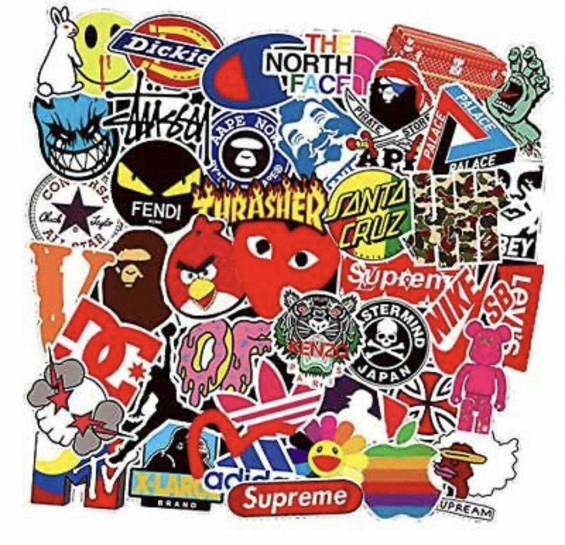 100 Pcs street Fashion Brand Cool Stickers for Laptop Motorcycle Bicycle... 