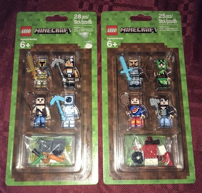 Lego Minecraft 2 Skin Pack 8 Minifigure Accessory Packs Skinpack Lego Minifigures Toys Hobbies