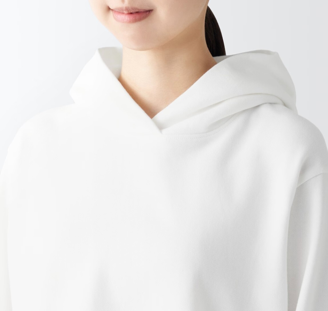 Pre-owned Muji Sweatshirt Parka Long Sleeve White Size L Womens Like Comme Des Garcons