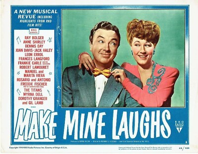 JACK HALEY, Make Mine Laughs (1949) Lobby Card #2, Joan Davis, photo 11 x14 