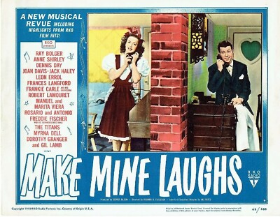 ANN SHIRLEY, Make Mine Laughs (1949) Lobby Card #7, Dennis Day, photo 11 x14 