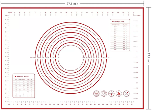 Extra Large Non Stick Slip Silicone Pastry Baking Mat Dough Fondant 20×28" USA