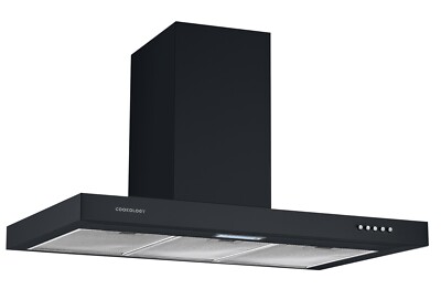 Cookology Chimney Cooker Hood 90cm Kitchen Extractor Fan - Black TSH901BK/A