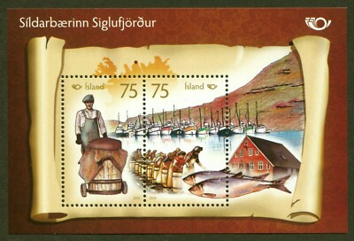 Iceland Scott# 1195, Fishing, Boats, Life by the Sea, 2010 Sheet of 2, VF/XF MNH