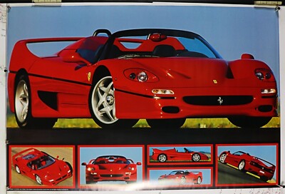 Ferrari F-50 red rare vintage poster 24.25'' X 36.50'' NOS (b203) by Luca Ciferri