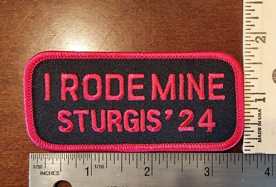2024 ''I Rode Mine'' Sturgis, SD Harley-D 84th MC Rally Jacket/Vest Patch Red