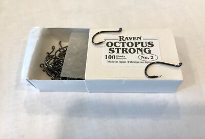 Raven Specimen Wide Gape Hooks, Size 2, 100 Ct Box