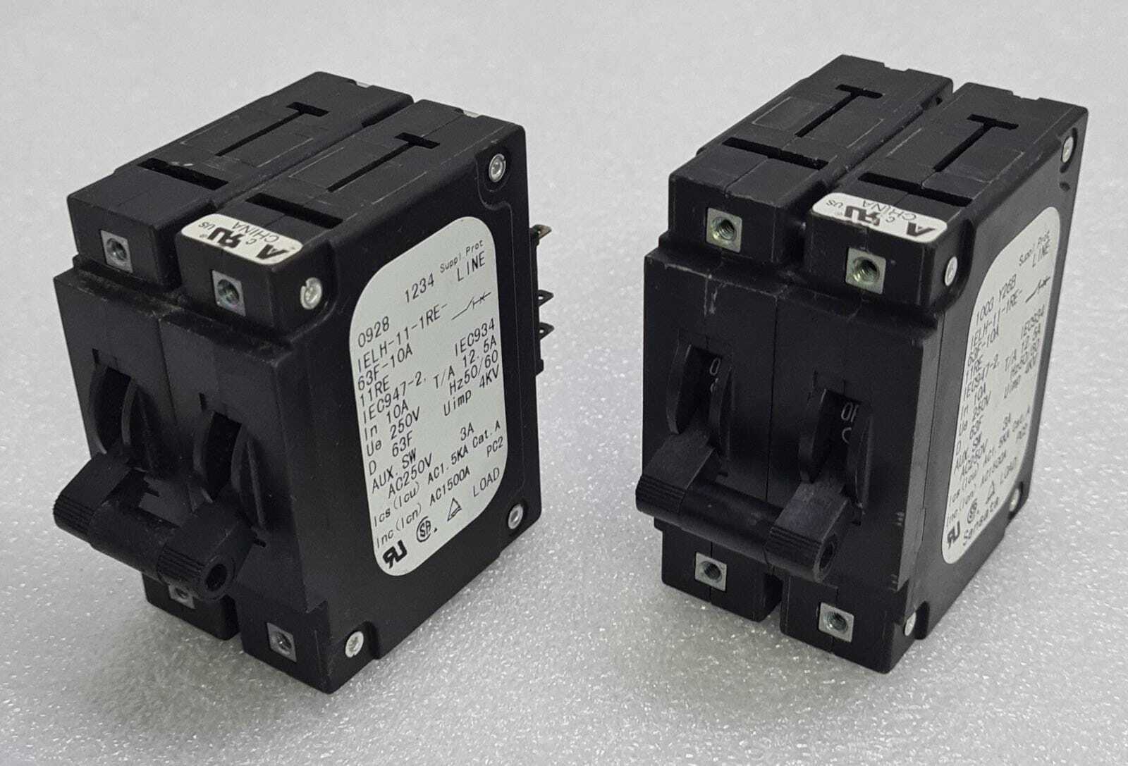 R。 LOT OF 2] Airpax IELH-11-1RE-63F-10A 11RE Circuit Breaker | eBay