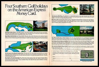 1970 Boca Raton Cloister Sea Island Georgia Callaway Gardens AMEX 2Page Print Ad