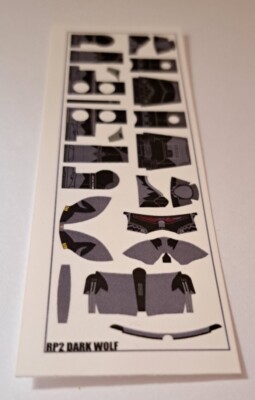 Lego Star Wars Custom Clone Minifigure Decal - Dark Wolf RP2 - USA Seller
