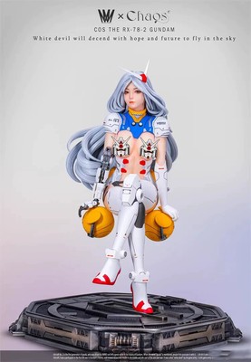 MMS x CHAOS COS RX-78-2 Trixie Girl Resin Model Painted Statue In Stock 1/6 28CM