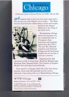 2 VHS Lot - Remembering Chicago & Chicago By 