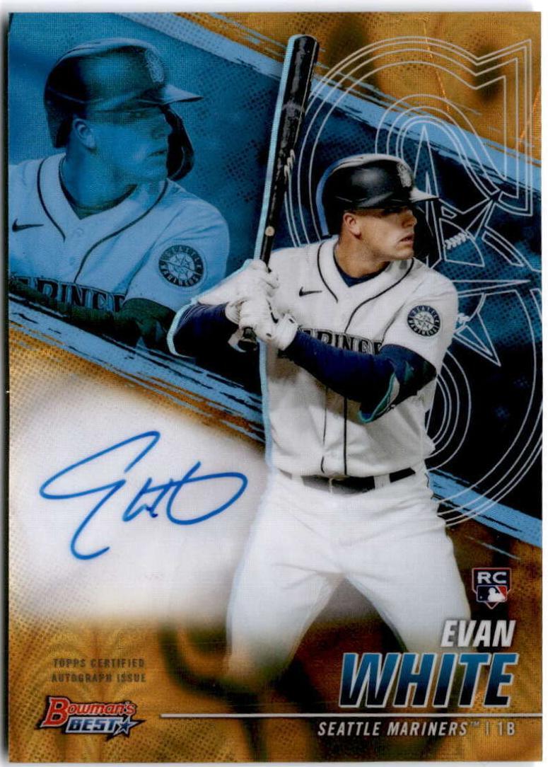 2021 Bowman's Best - Best of 2021 Autographs Evan White #B21-EW Gold ...