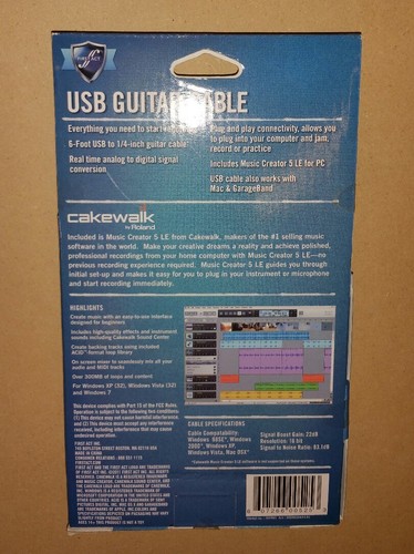 First Act MX901 USB Guitar Cable and Software