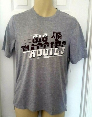TEXAS A&M AGGIES T Shirt Size Small Gray Gig Em Champion Brand New Soft SEC 
