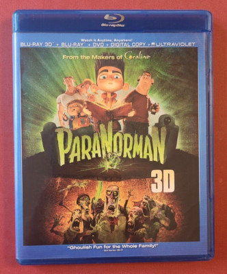ParaNorman 3D (Blu-ray 3D+2D/DVD, 2012) Laika Kendrick Affleck Mann Goodman