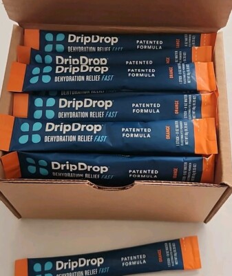 DripDrop Electrolyte Powder For Dehydration Relief Orange, 60 Sticks
