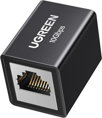 UGREEN Ethernet Extender 10Gbps Ethernet Coupler for Cat 5, 6, 7 & 8 Cable
