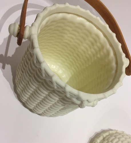 NANTUCKET PARTYLITE SHELL SEA  CERAMIC BASKET NIB  6