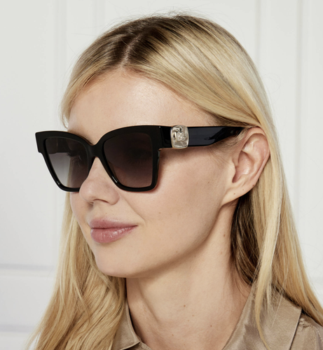 Pre-owned Dolce & Gabbana 0dg4470-501/8g Black Sunglasses In Gray