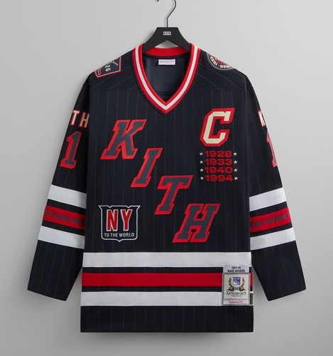 KITH Michael Strahan Jersey ネイビー XS KITH X MITCHELL & NESS FOR THE NFL: MICHAEL STRAHAN JERSEY