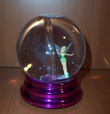 Disney Store Tinkerbell Lookig In The Mirror Snow Globe/Snowdome